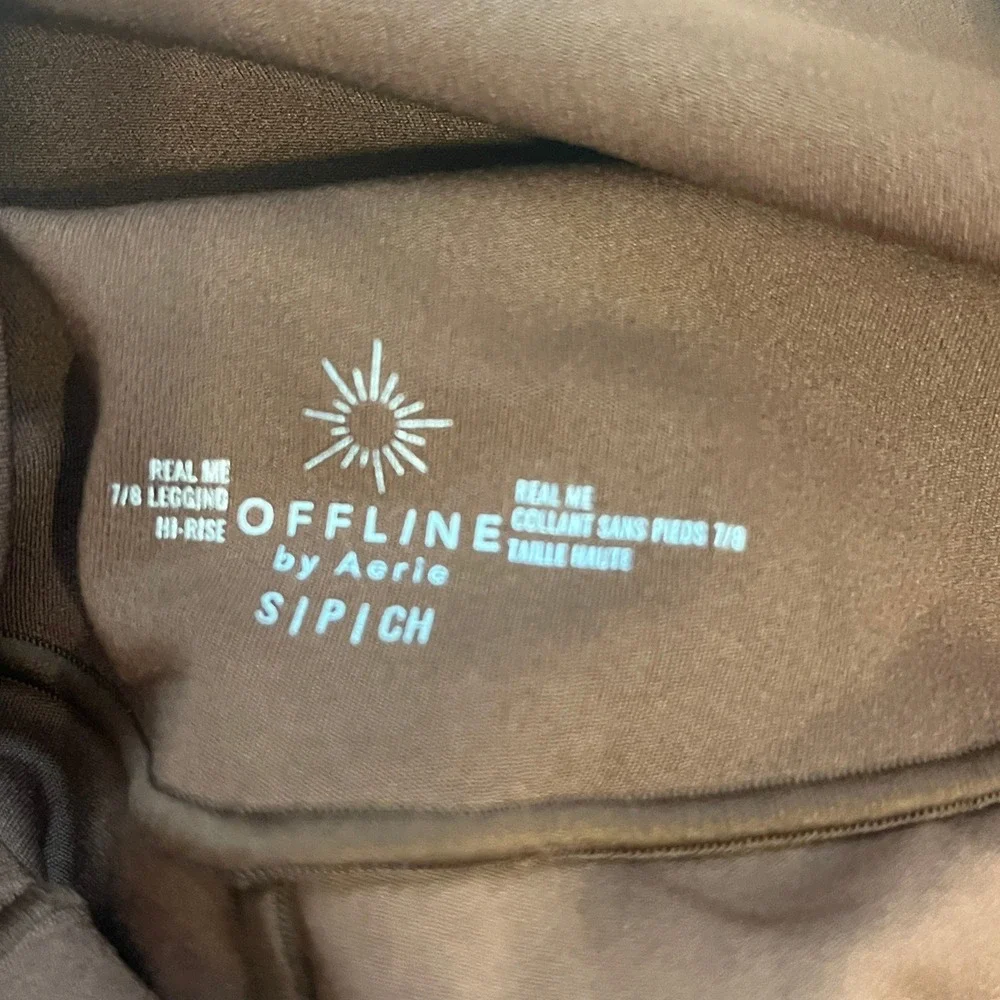 NWT Aerie Offline Real Me Brown High Rise 7/8 Legging Small - Picture 4 of 6
